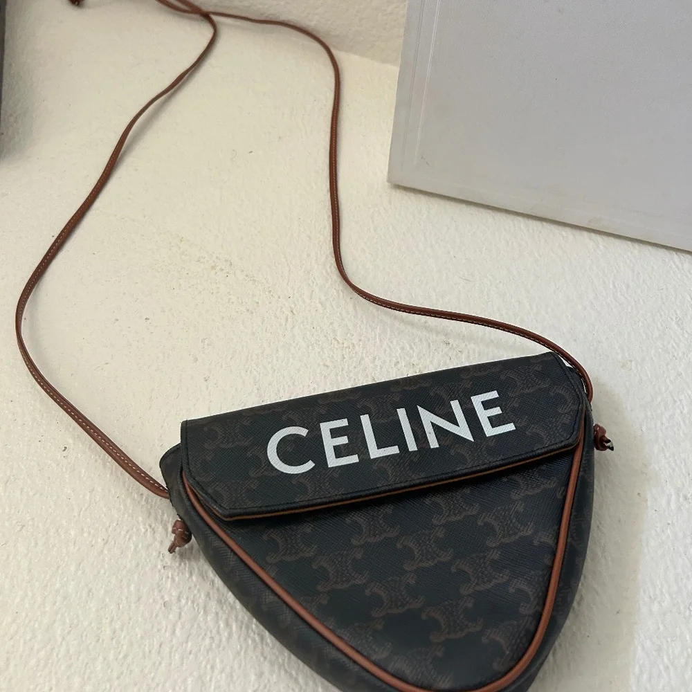 Celine Triomphe Triangle Mini Bag - Picture 1 of 3